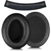 Generic Cuscinetti auricolari di ricambio compatibili con cuffie Sennheiser HD202 HD457 HD212 HD447 HD497 in pelle nera