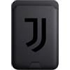 Head Case Designs Licenza Ufficiale Juventus Football Club Nero Ingoiato Logo Étui Magnétique pour Cartes De Crédit Compatibile con Apple iPhone E Compatibile con MagSafe