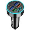 Chaies Caricabatteria da Auto Rapido, Adattatore per Caricabatteria da Auto | Caricatore USB 66 W con Multiport,Caricatore per telefono da Auto, Caricatore Rapido per Telefono