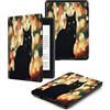 HZCRAES Case For Kindle Paperwhite 5/6/7A Generazione - Custodia Protettiva Con Funzione Di Sospensione/Riattivazione Automatica Sottile E Resistente-Gatto Nero Luci Al Neon