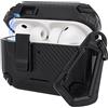 Geekria Custodia rigida compatibile con AirPods Pro 3ª generazione (2025), cover protettiva resistente con supporto MagSafe e supporto per telefono integrato, protezione antiurto, Nero