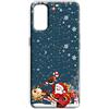 Mixroom - Cover Custodia Back Case In TPU Silicone Morbida Per Motorola Moto G100 Fantasia Babbo Natale E La Renna U867