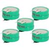 vhbw 5x NiMH Batteria a bottone di ricambio 3 pin tipo 2/V250H 250mAh 2,4V compatibile con batterie compatibile con modellismo, luci solari ecc.