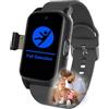 VCYEX Smartwatch Per Anziani, Con Pulsante SOS, Con Rilevamento Di Avvisi Di Caduta E Posizione GPS Bracciale, Videochiamata HD Orologio Intelligente Per AnzianiBlack,1.25 * 0.57 * 2.22inch