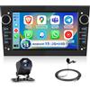 podofo Autoradio da 7 pollici per Opel Corsa (2006-2011)/Astra (2004-2009)/Zafira (2005-2011)/Meriva (2006-2011), Android Autoradio 2+64GB | CarPlay&Android Auto | Comandi al volante | Telecamera posteriore