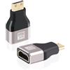 HLLYLL Mini HDMI to HDMI Adapter 2-Pack, 8K@60Hz, 4K@144Hz, 2K@240Hz Female to Mini HDMI Male Adapter