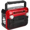 yakermur Radio a manovella, Audio Casa con Illuminazione, 3 Modalità di Luminosità Radio Meteo Portatile per Esterni, Tempesta e Viaggi