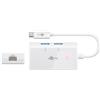 goobay Adattatore multiporta USB C USB 3.0 RJ45 bianco (in blocco)