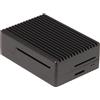 Joy-iT Custodia in alluminio Raspberry Pi Joy-IT come dissipatore di calore in nero per il 4 B (RB-AlucaseP4+08)