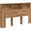 vidaXL Testiera con contenitore in rovere Artisan 160x19x103,5 cm