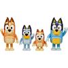 Moose Set da 4 personaggi della serie Bluey: Bluey, Bingo, Bandit, Chilli, personaggi snodabili