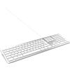 MOBILITY LAB ML304304 - Tastiera Touch Design cablata con 2 USB per Mac - AZERTY - Bianco e argento