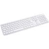 Blue Stork Set tastiera e mouse con cavo BLUESTORK KB Mac, compatibile con Mac, alluminio, tasti silenziosi, adattatore USB/USB-C, bianco