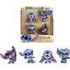 JACQUELINE RIU Figurine Stitch Jada Toys, set da 4 pezzi, 6 cm, metallo, Disney, dai 8 anni in su