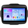 OEM Autoradio, dimensioni del display, compatibilità con smartphone, compatibile con Jeep Renegade dal 2016 al 2020, sistema di navigazione GPS, autoradio Android Auto, modello B-T3CP (4 core, 2 GB di RAM, 64 GB di memoria)