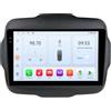 OEM Autoradio, dimensioni dello schermo, compatibilità con smartphone, compatibile con Jeep Renegade dal 2016 al 2020, sistema di navigazione GPS, autoradio Android Auto, modello A-QS6 (8 core, 6 GB di RAM, 64 GB di memoria)