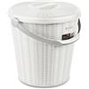 Stefanplast Elegance Secchio con Coperchio, Bianco, 30 x 30 x 28.5 cm