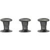 Wambere Set di 100 rivetti cavi, 3 mm, per pelle, borchie cave, rotonde, borchie bifacciali, per fai da te, accessori fai da te, borse, riparazioni, vestiti, decorazioni, colore armi