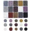 NBEADS 300g 2-2.5mm Perline di Vetro, 15 Stili Perline di Pony Piccole Perline Artigianali Piccole Perline Piccole Rotonde per Bracciali Collane Creazione di Gioielli e Artigianato