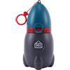 ED-Lumos Vasino da viaggio orinatoio portatile per addestramento pipì WC di emergenza per campeggio, auto, viaggi fuori parco bambini ragazzi ragazze design razzo grigio e blu 370 ml