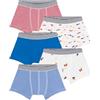 Petit Bateau Set di Boxer per Bambini in Cotone Stampato, Multicolore, 10 Anni