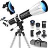 Gaterda Telescopio Astronomico 90 mm Apertura 900mm 90900 Bianco e nero
