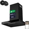 CIARRA CBCB6102 Classe A+++ Cappa Aspirante 60cm - Comandi Touch - 650m3/h 60 cm