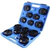 CCLIFE 15 pezzi filtro olio tazza universale 65-100mm Ferro chiavi per filtro olio a