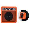 POENVFPO Mini Amplificatore per Chitarra, Amplificatore per Chitarra Elettrica Portatile da 5 W con Controllo del Volume, Overdrive, Doppio Ingresso, Uscita per Cuffie, Tracolla per Musicisti,