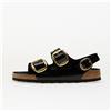 Birkenstock Milano Big Buckle Natural Leather Patent High-Shine Black
