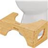 Squatty Potty Original Bambù Rovesciare 7-Pollice & 9-Pollice Regolabile Altezza Bagno Gabinetto Sgabello, Marrone