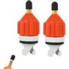 NISHIOBTLA 2 Pezzi Adattatore per Valvola Gommone, Valvole per Gommone Connettore Adattatore per Tubo, Adattatore Pompa, Raccordi per Valvole per Paddleboard, Gommoni e Kayak (Arancione)