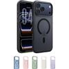 Belkin SheerForce Grip Cover per iPhone 17 Pro Max Compatibile con MagSafe, Design Sottile con Linee Laterali Antiscivolo, Custodia Bumper per iPhone, Magnetica, Trasparente e Anti-urto, Nero