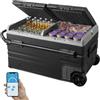 VEVOR Frigo per Auto 12V Congelatore Portatile 2 Zone 115 Litri ca. Ruote Maniglia, -20°C a 20°C, Dispositivo di Raffreddamento a Compressore 12/24V DC / 100-240V AC Esterno, Campeggio, Viaggi