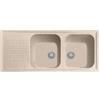 Plados PRONTA CONSEGNA - SPEDIZIONE IMMEDIATA Plados PL1162-94 Lavello 2 vasche con gocciolatoio Reversibile 116 x 50 cm Serie Atlantic 116 -20 finitura 94 MicroULTRAGRANIT AVENA