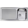 CM PRONTA CONSEGNA - SPEDIZIONE IMMEDIATA Lavello da Incasso 1 Vasca con gocciolatoio a Sinistra 101 x 50 cm Sopratop Acciaio Inox satinato CM AURORA 011045.D1.01.2016 011045 DCSSX