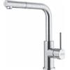 Franke Miscelatore Cucina da Incasso Monocomando Doccetta orientabile monogetto e canna girevole Inox Satinato Smart Glenda Doccia Franke - 115.0706.986