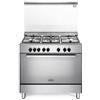 De Longhi PRONTA CONSEGNA - SPEDIZIONE IMMEDIATA De Longhi DEMX 96 SG Cucina Libera installazione 90 x 60 cm 5 Fuochi Gas Forno Elettrico Finitura Acciaio Inox Griglie in Ghisa