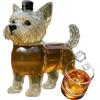 Generico Bottiglia di whisky Norwich Terrier - Decanter in a forma di cane, contenitore per vino da bar, espositore trasparente | Scultura artistica di animali, collo liscio, pezzo decorativo per l'arred