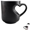 Ysaca Tazza magica in ceramica a forma di cuore che cambia colore, sensibile al calore, tazza da caffè e tè con manico a cuore, regalo romantico per San Valentino per coppie