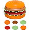 Generico Ciotola E A Forma Di Hamburger - Piatti Da Cucina E Ciotole Set | Dink Per Cucina A 6 Strati | Sfruttanti Tavoli Da Dessert In Ceramica Per La Casa | Piatti Di Salsa Immersione | Cibo Divertent