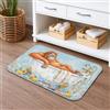 Generic Tappetino da bagno a forma di scimmia, ad asciugatura rapida, con animali della giungla, assorbente, antiscivolo, divertente, estivo, in flanella, lavabile, decorativo, 50 x 81 cm
