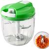 Generic Manual Food Chopper - 900 ML manuale tritataglio macina mano tirando spago Food Processor | Fiocco multifunzione per carne per pepe, cipolla, alimenti per l'infanzia, taglia S