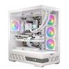 Noua Orizon MH100 | Case PC Gaming ATX Mid Tower | Ventola PWM Led ARGB | USB 3.0 e Type-C | Supporto Raffreddamento Liquido 360 mm | Vetro Temperato e Mesh | Bianco