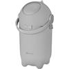 lionelo PUREBIN Mangiapannolini Universale che non lascia uscire gli odori, per sacchetti universali senza ricariche costose, bidone pannolini per neonati, uso con una mano, 10 l (Grigio)