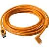 Tether Tools TetherPro SuperSpeed USB 3.0 a USB 3.0 Micro-B - 4,6 metri, spina ad angolo retto arancione"