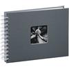 Hama Album a spirale Fine Art, 24 x17 cm, 50 pagine bianche grigio"