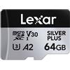 Lexar microSDXC Silver Plus UHS-1 V30 R205/W100MB/s 64 GB"