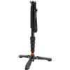 3 Legged Thing Monopiede Taylor 2.0 in lega di magnesio, nero con stabilizzatore del piede Docz"