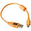 Tether Tools Cavo dati USB TetherPro per USB 2.0 a USB 2.0 Mini-B (5 pin) - Lunghezza 0,3 metri arancione"